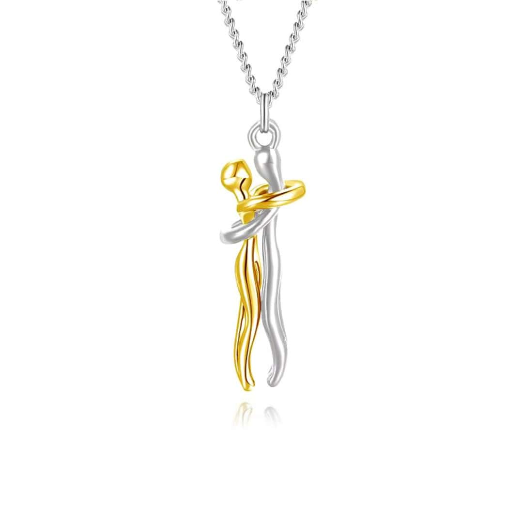 Romantic couple hug necklace jewelry