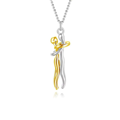 Romantic couple hug necklace jewelry